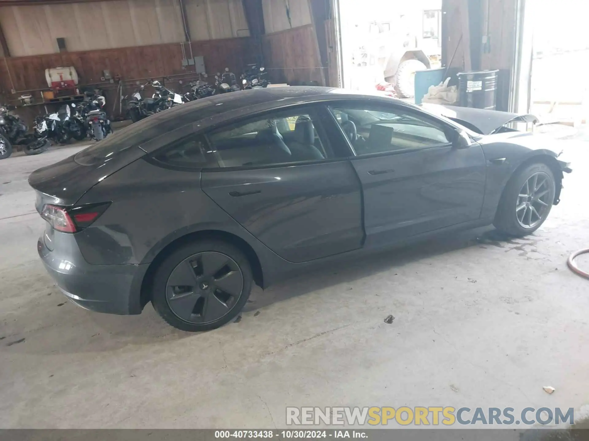 4 fotografías del automóvil dañado 5YJ3E1EB9NF245662 TESLA MODEL 3 2022