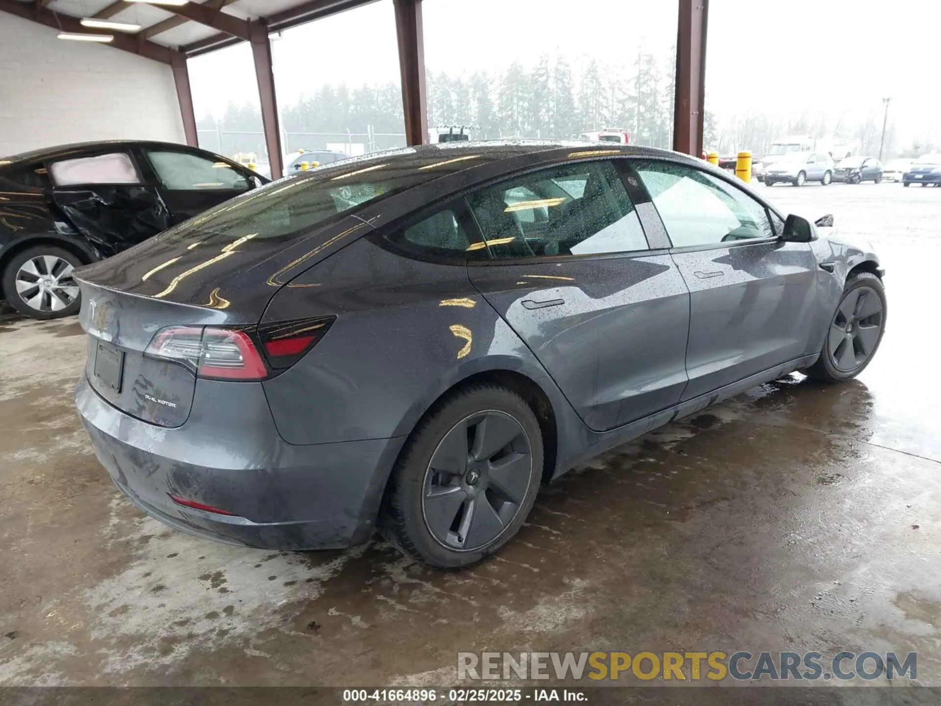 4 fotografías del automóvil dañado 5YJ3E1EB9NF260064 TESLA MODEL 3 2022