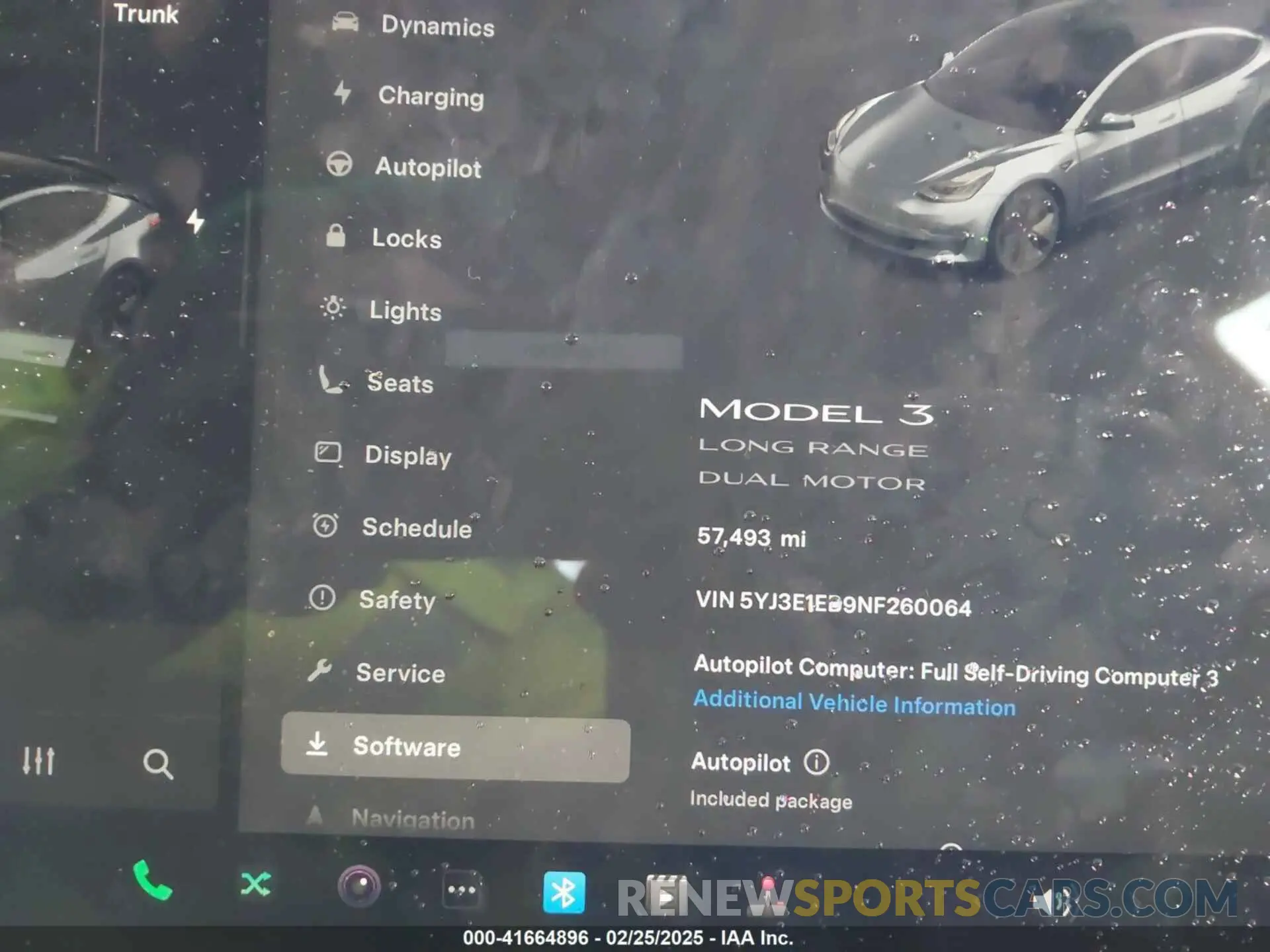 7 fotografías del automóvil dañado 5YJ3E1EB9NF260064 TESLA MODEL 3 2022