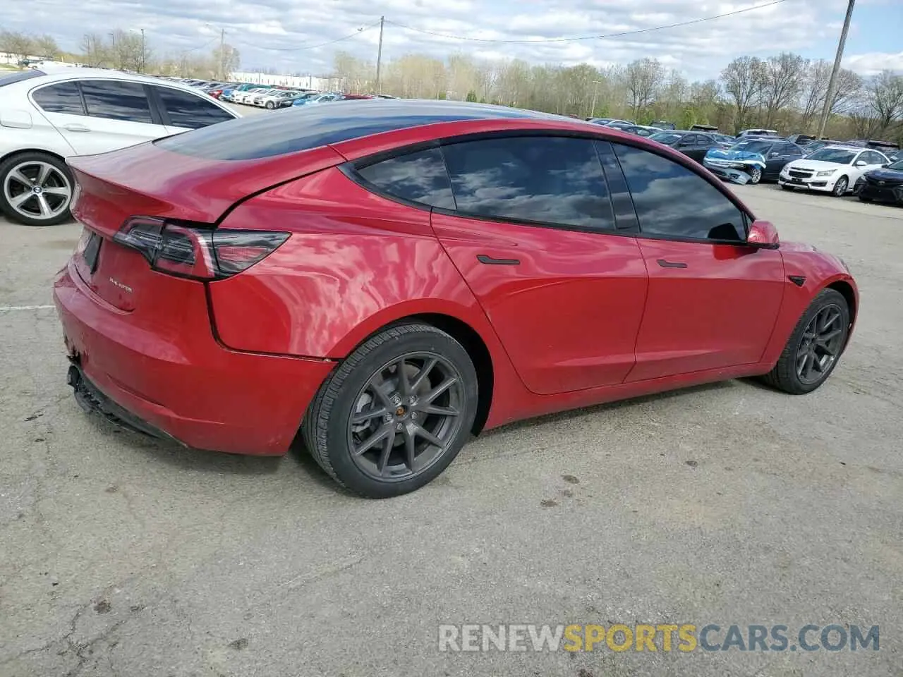 3 fotografías del automóvil dañado 5YJ3E1EB9NF278371 TESLA MODEL 3 2022