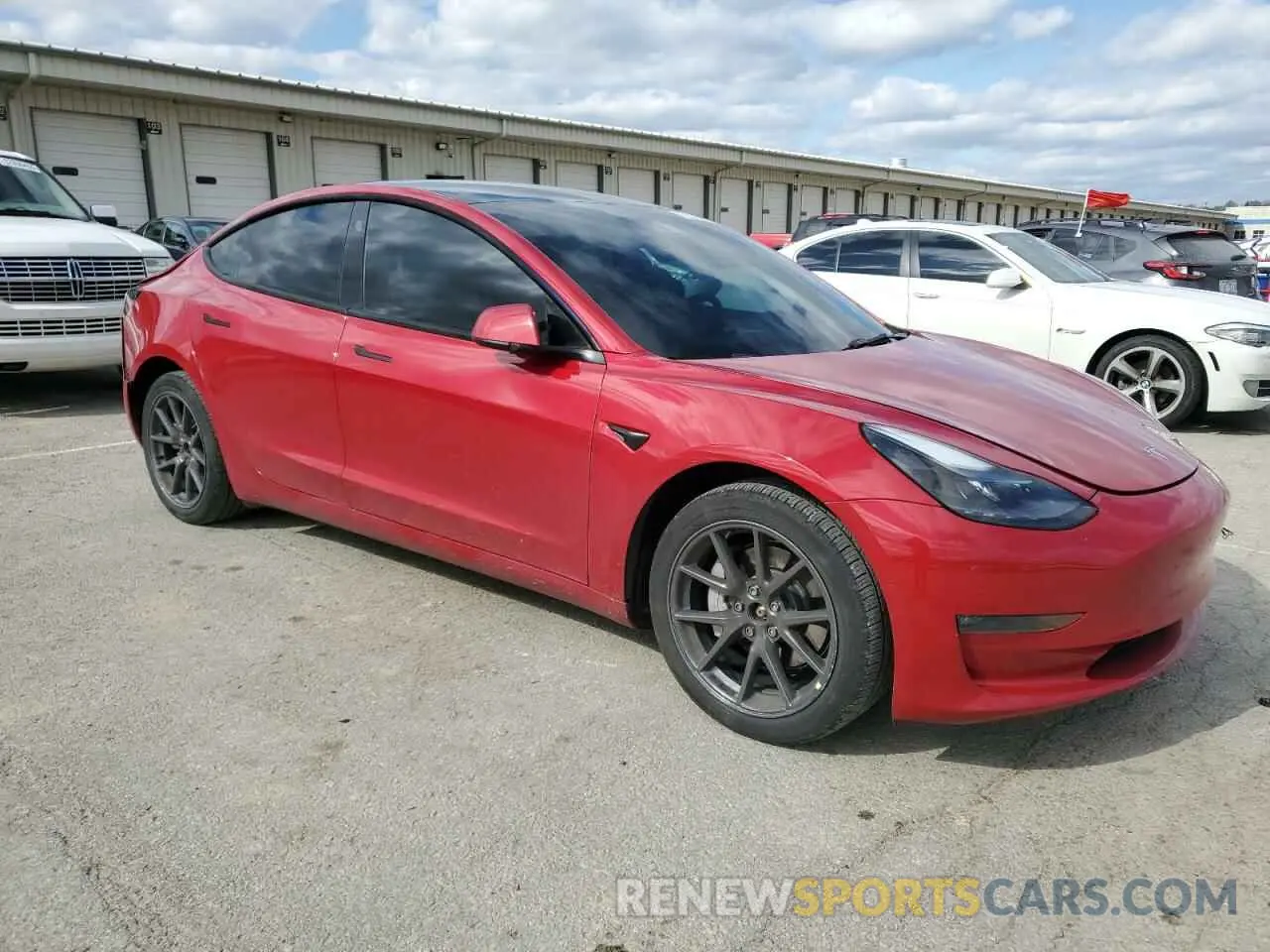 4 fotografías del automóvil dañado 5YJ3E1EB9NF278371 TESLA MODEL 3 2022