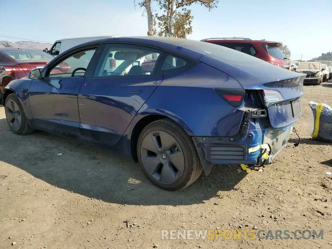 2 fotografías del automóvil dañado 5YJ3E1EB9NF298507 TESLA MODEL 3 2022