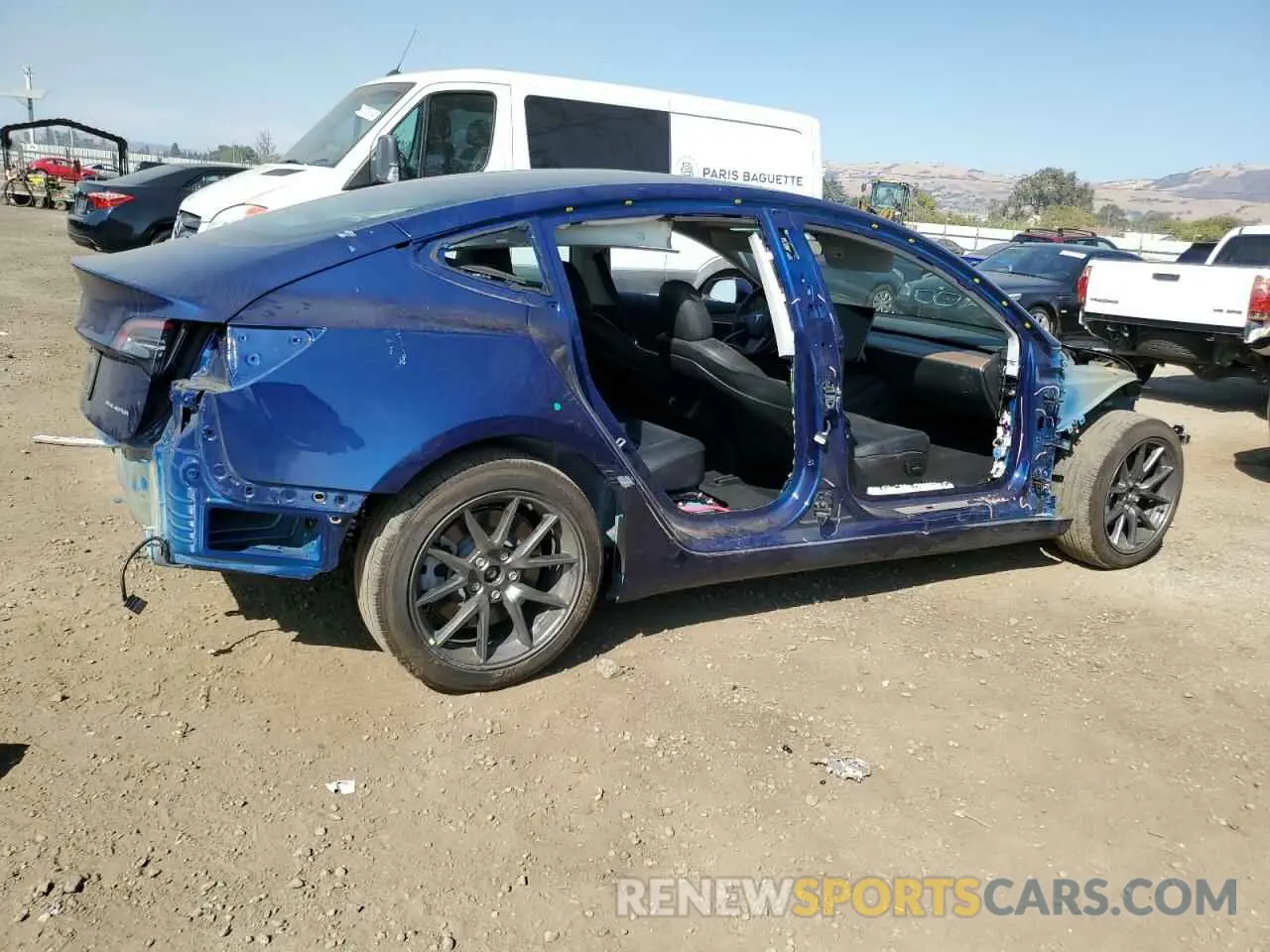 3 fotografías del automóvil dañado 5YJ3E1EB9NF298507 TESLA MODEL 3 2022