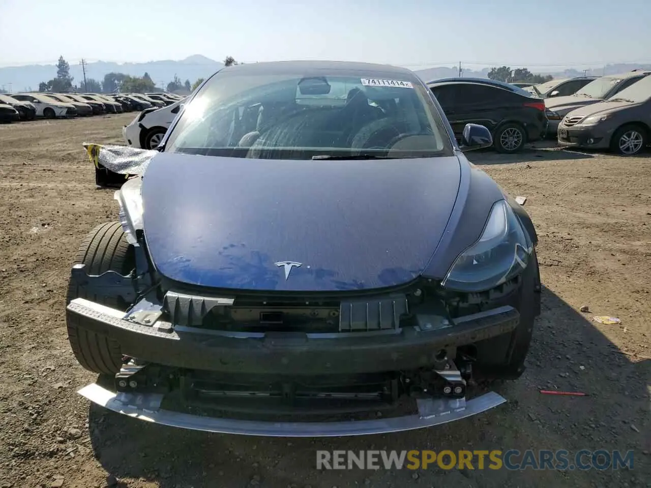 5 fotografías del automóvil dañado 5YJ3E1EB9NF298507 TESLA MODEL 3 2022
