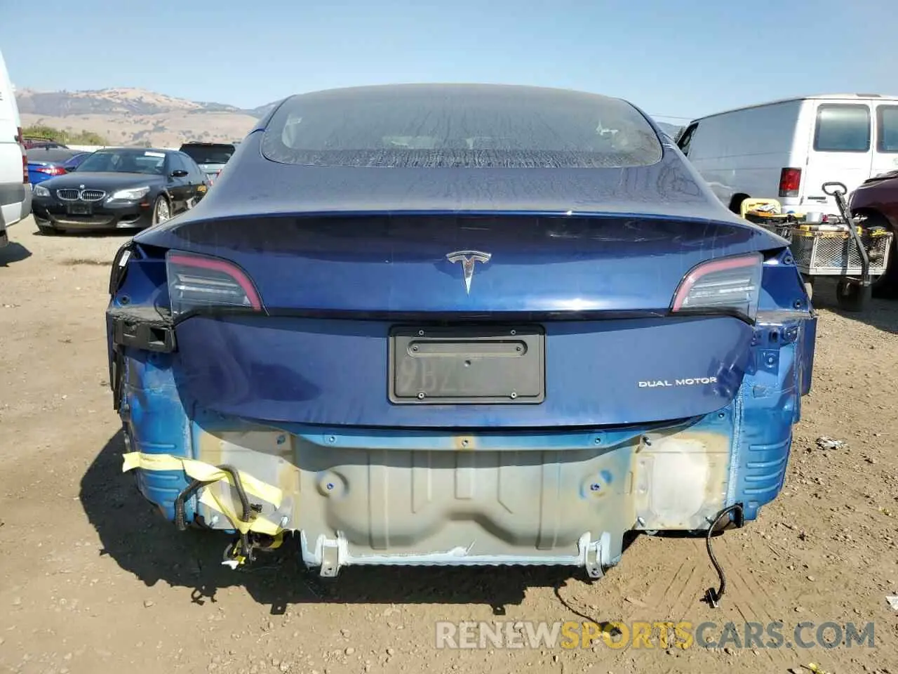 6 fotografías del automóvil dañado 5YJ3E1EB9NF298507 TESLA MODEL 3 2022