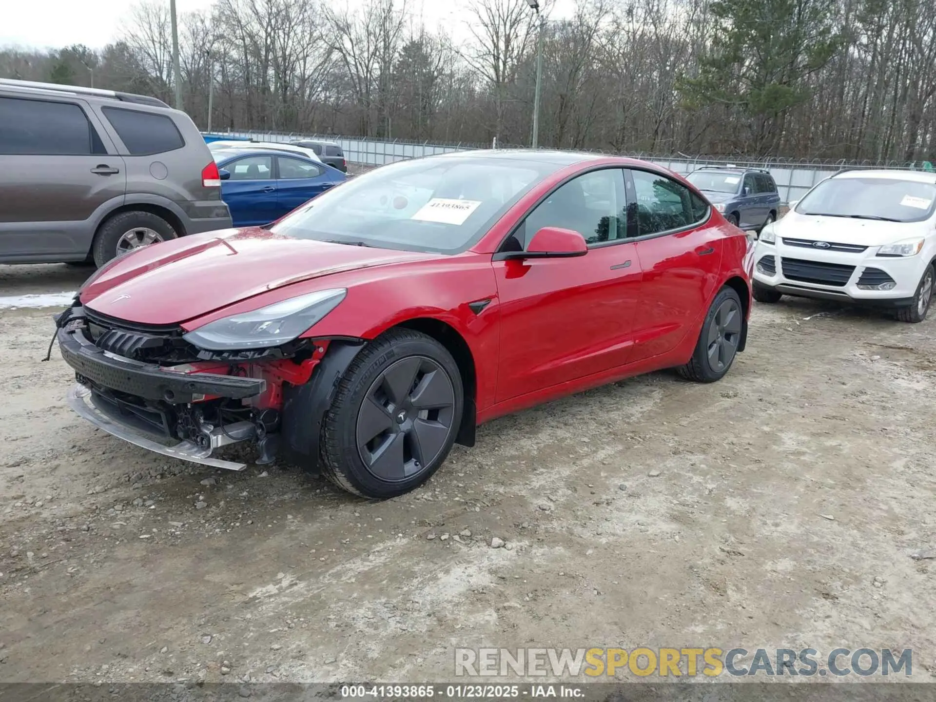 2 fotografías del automóvil dañado 5YJ3E1EB9NF321932 TESLA MODEL 3 2022