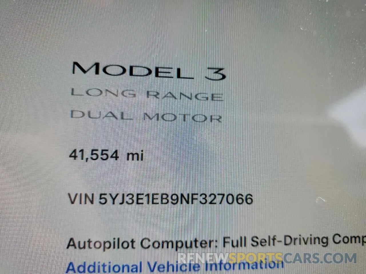 9 fotografías del automóvil dañado 5YJ3E1EB9NF327066 TESLA MODEL 3 2022