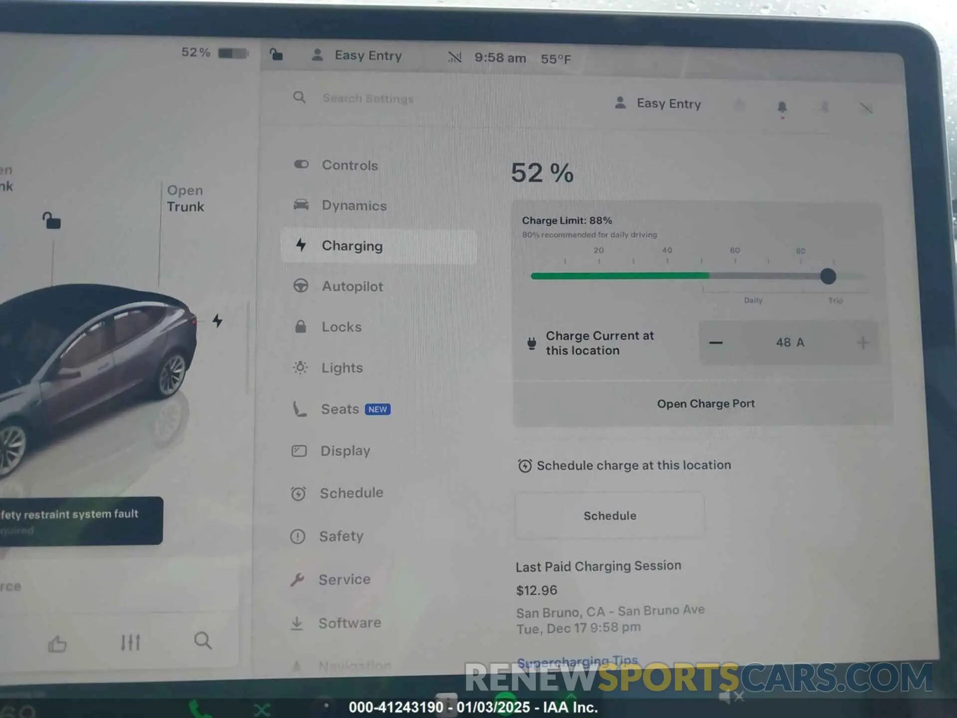 16 fotografías del automóvil dañado 5YJ3E1EB9NF338892 TESLA MODEL 3 2022