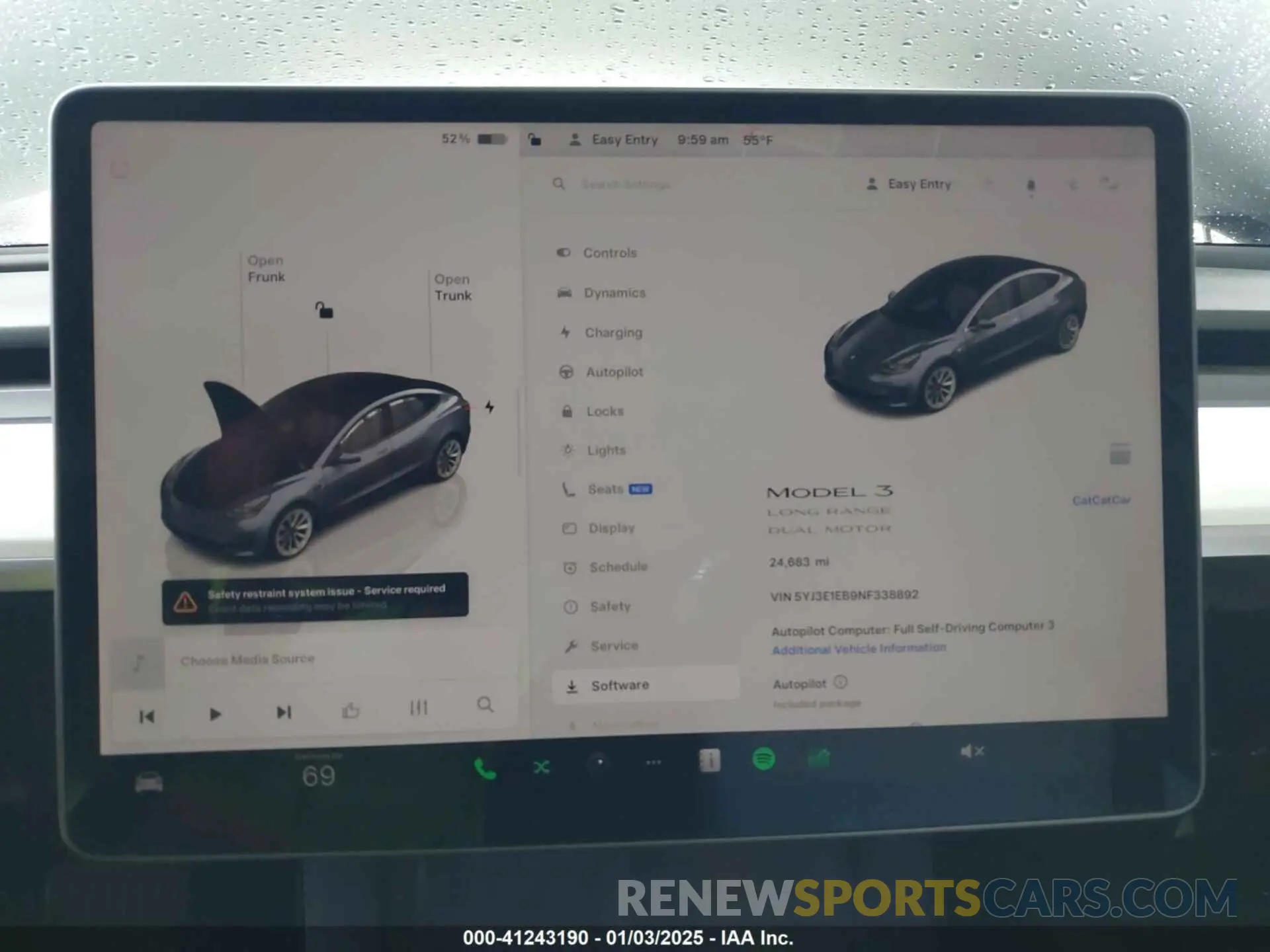 17 fotografías del automóvil dañado 5YJ3E1EB9NF338892 TESLA MODEL 3 2022