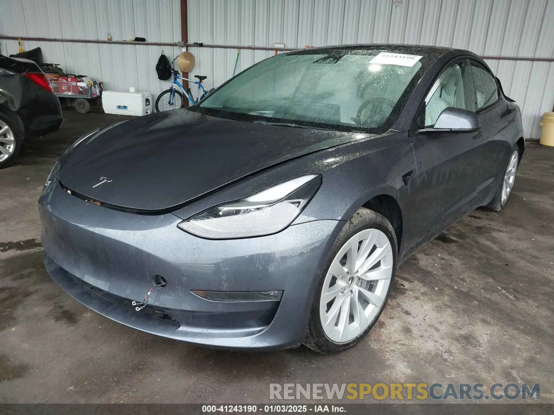 2 fotografías del automóvil dañado 5YJ3E1EB9NF338892 TESLA MODEL 3 2022