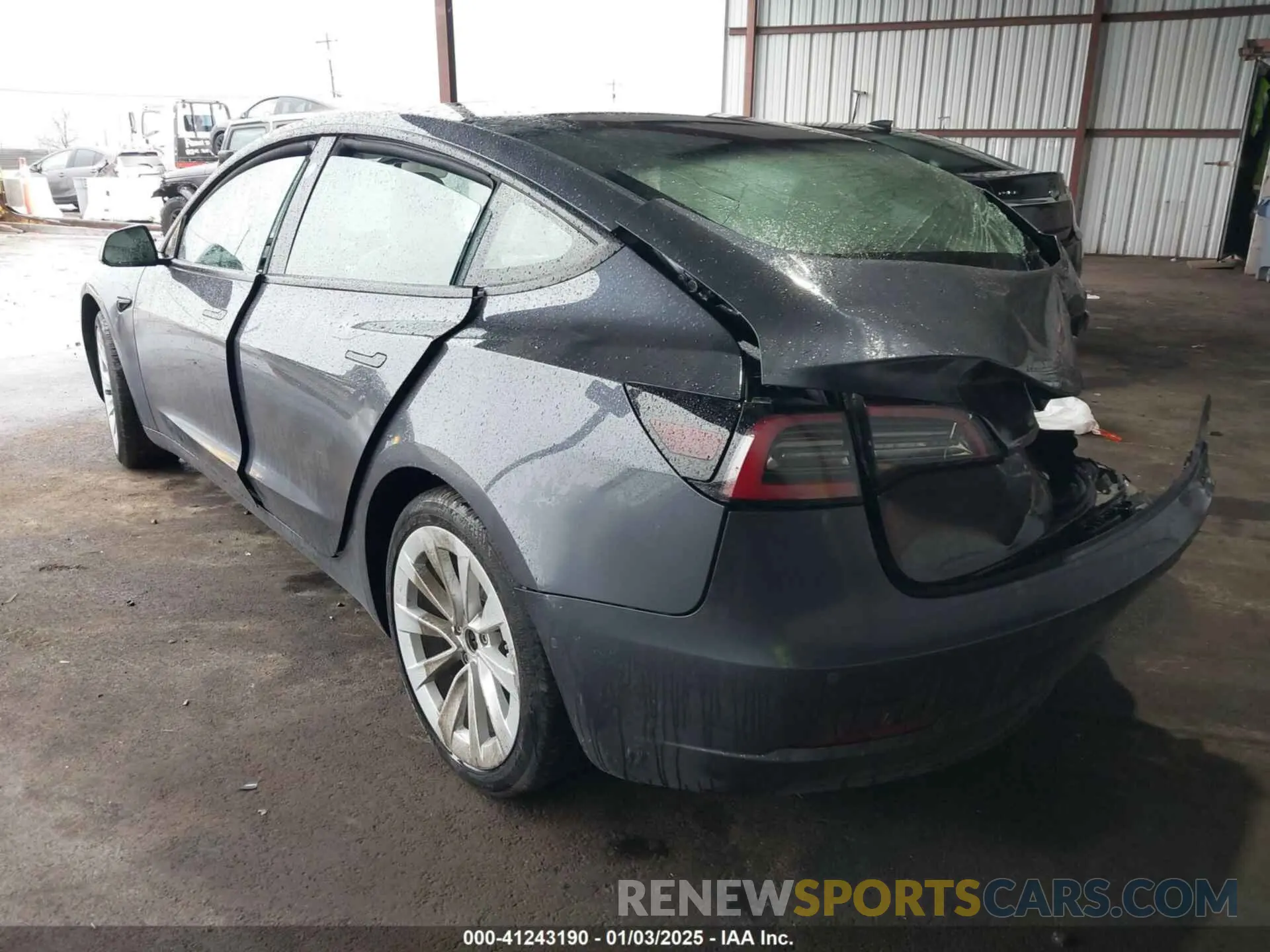 3 fotografías del automóvil dañado 5YJ3E1EB9NF338892 TESLA MODEL 3 2022