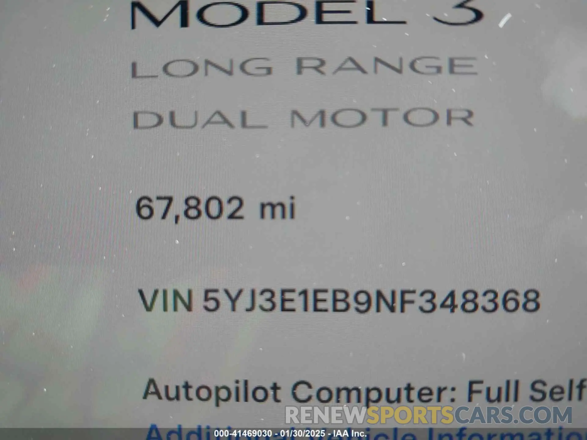 14 fotografías del automóvil dañado 5YJ3E1EB9NF348368 TESLA MODEL 3 2022