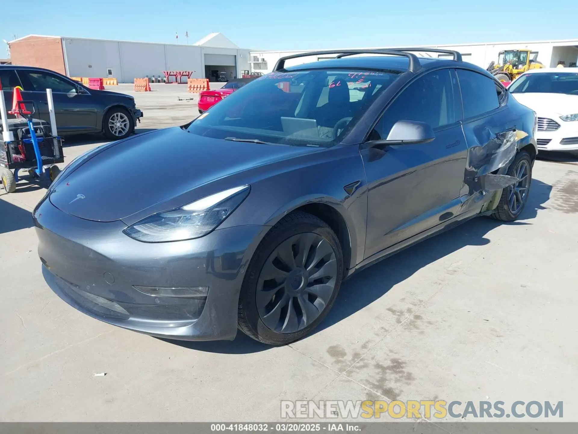 2 fotografías del automóvil dañado 5YJ3E1EBXNF115762 TESLA MODEL 3 2022