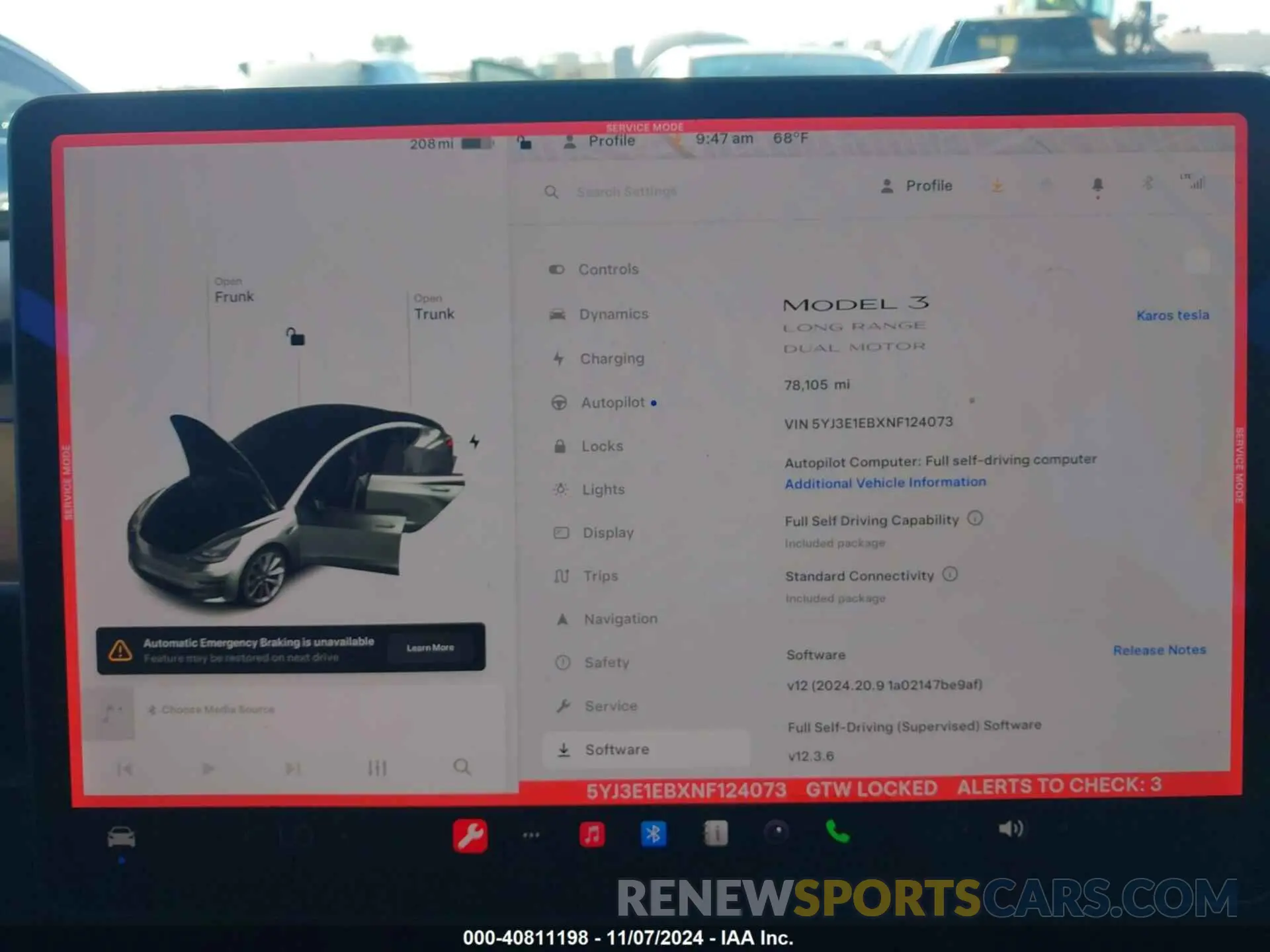 7 fotografías del automóvil dañado 5YJ3E1EBXNF124073 TESLA MODEL 3 2022