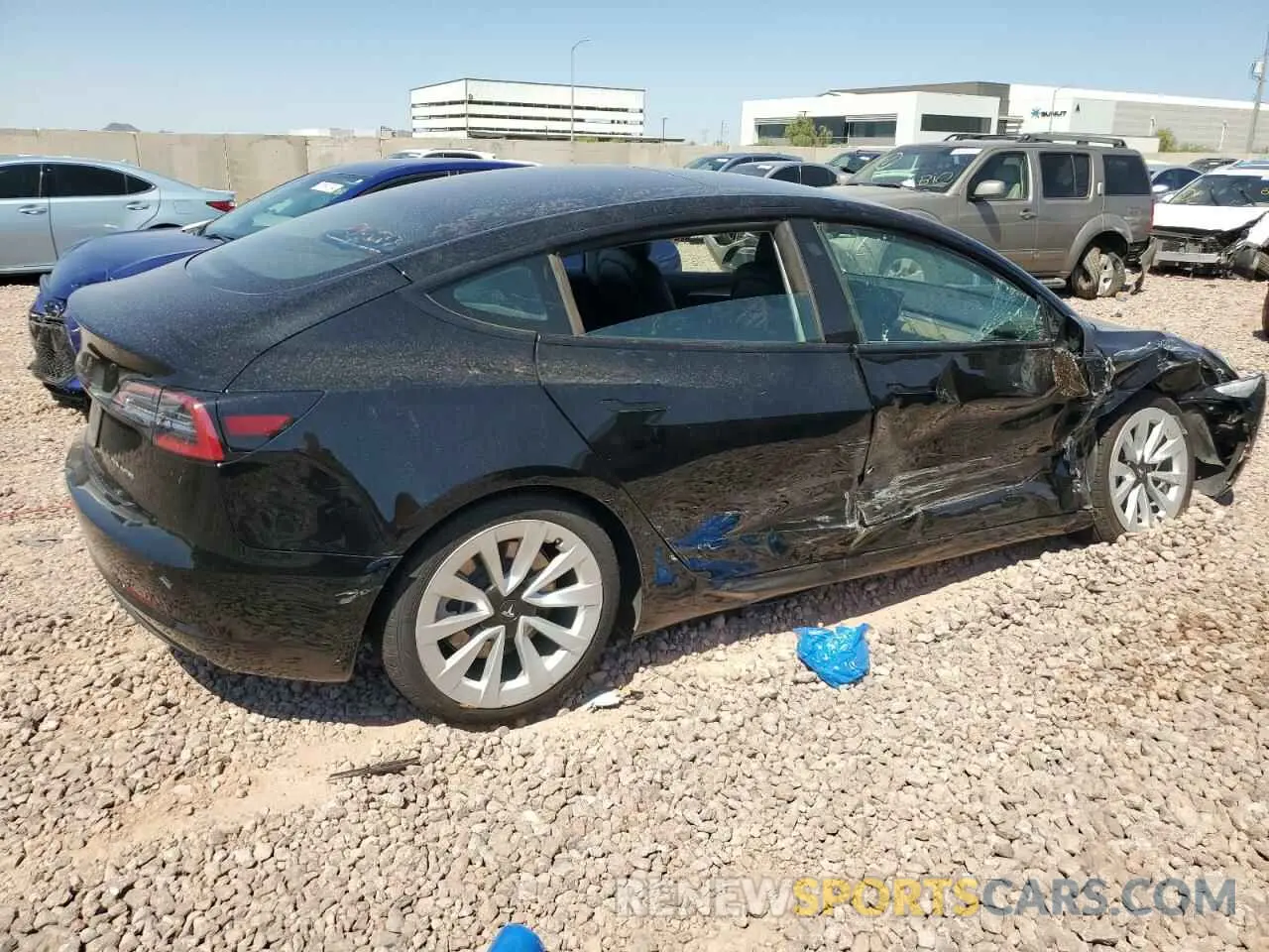 3 fotografías del automóvil dañado 5YJ3E1EBXNF127250 TESLA MODEL 3 2022