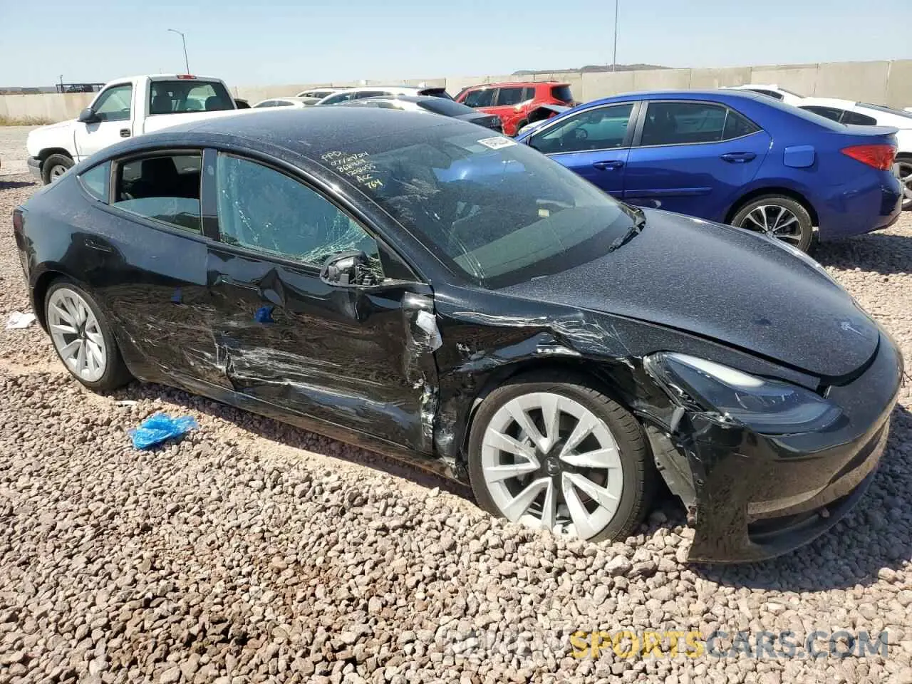 4 fotografías del automóvil dañado 5YJ3E1EBXNF127250 TESLA MODEL 3 2022