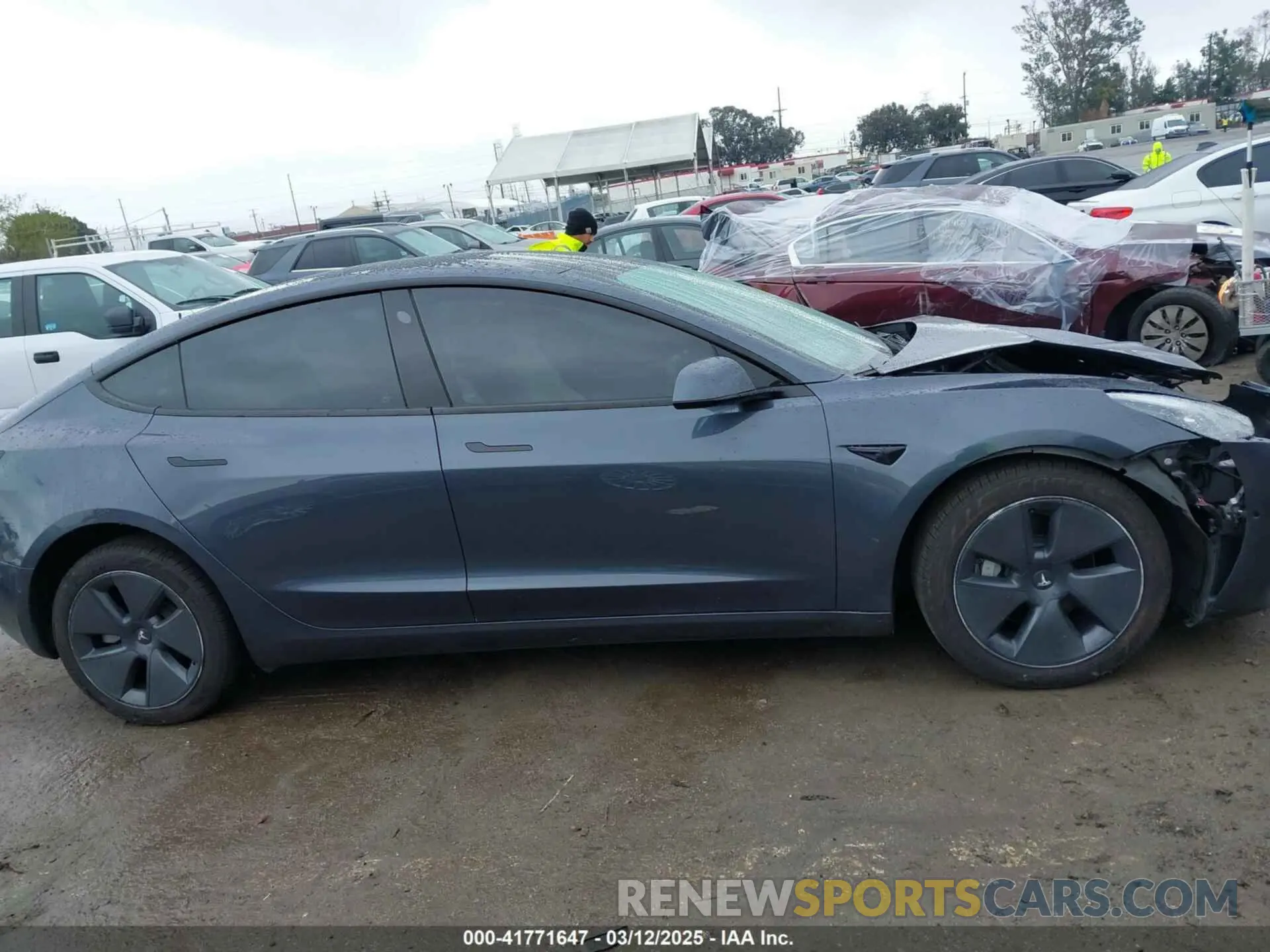 12 fotografías del automóvil dañado 5YJ3E1EBXNF138538 TESLA MODEL 3 2022