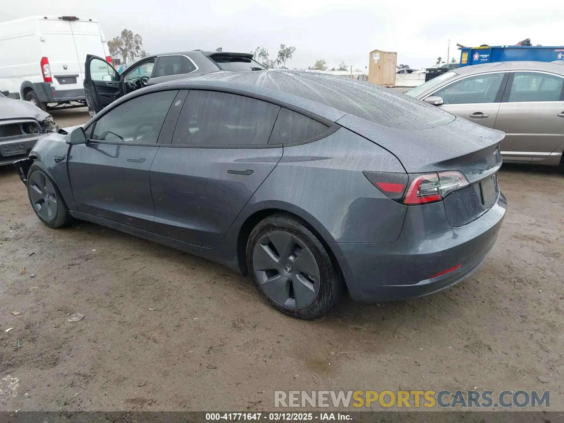 3 fotografías del automóvil dañado 5YJ3E1EBXNF138538 TESLA MODEL 3 2022