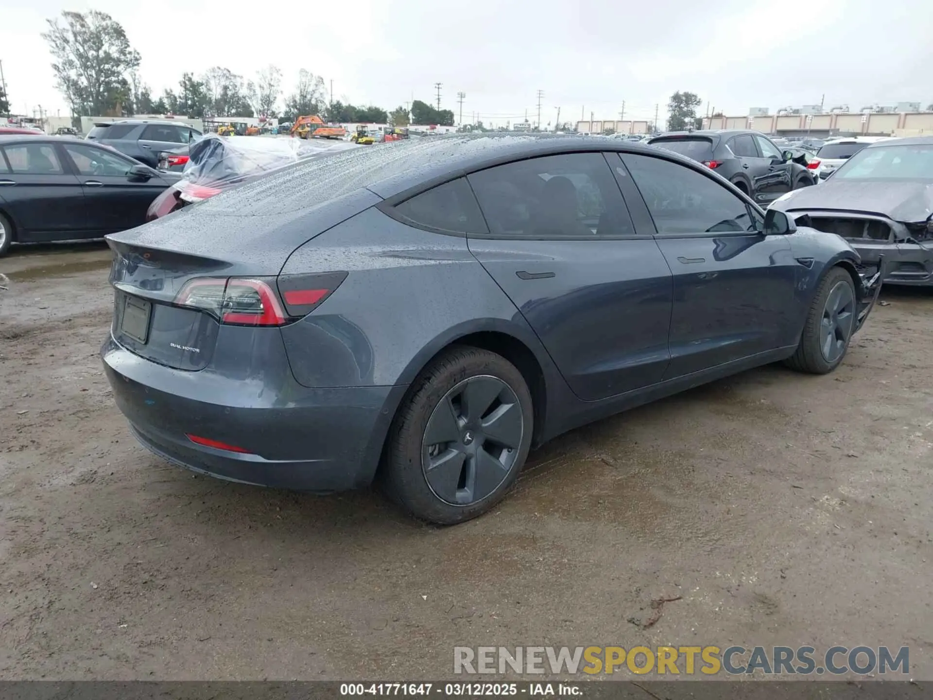 4 fotografías del automóvil dañado 5YJ3E1EBXNF138538 TESLA MODEL 3 2022