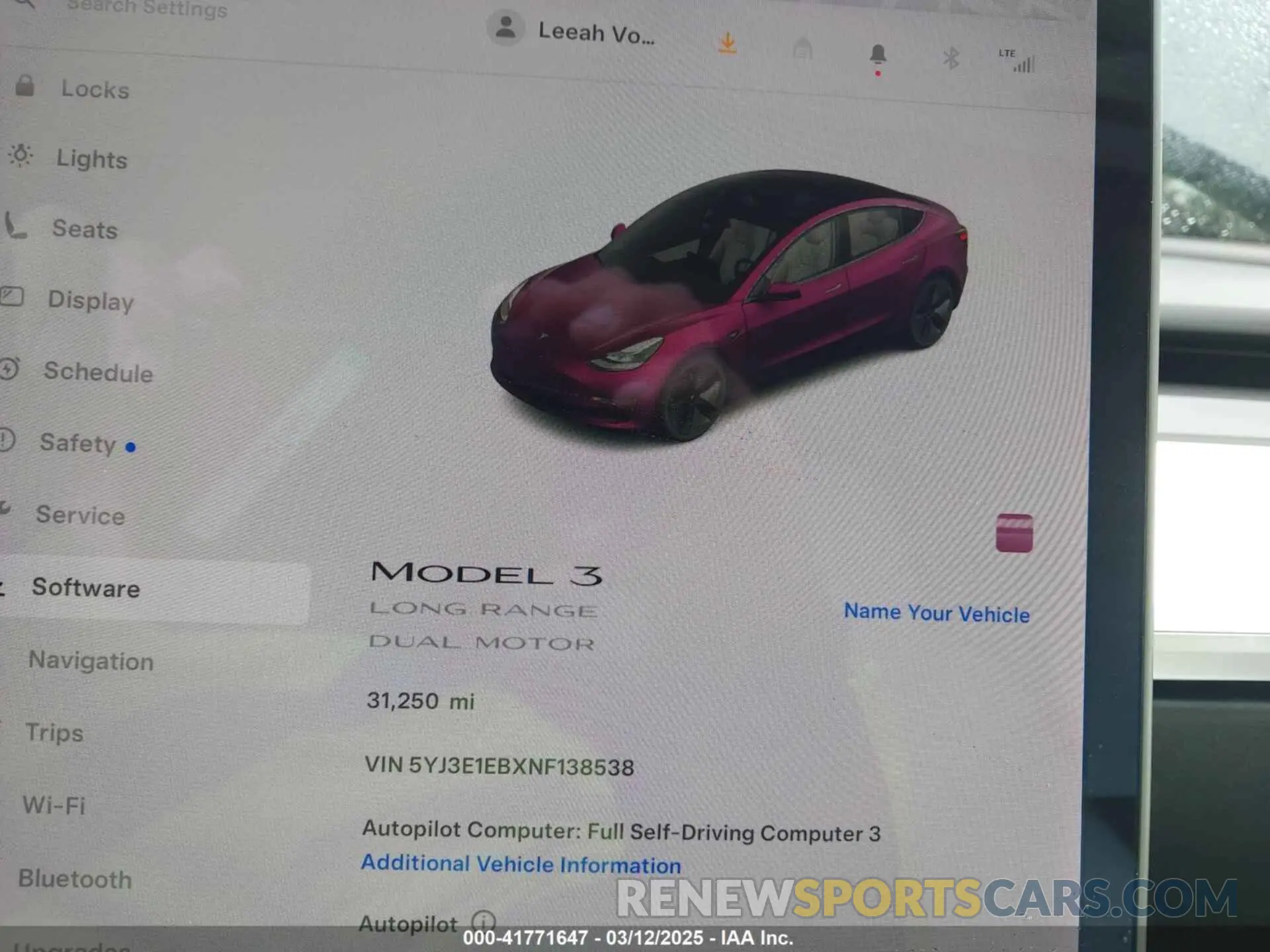 7 fotografías del automóvil dañado 5YJ3E1EBXNF138538 TESLA MODEL 3 2022
