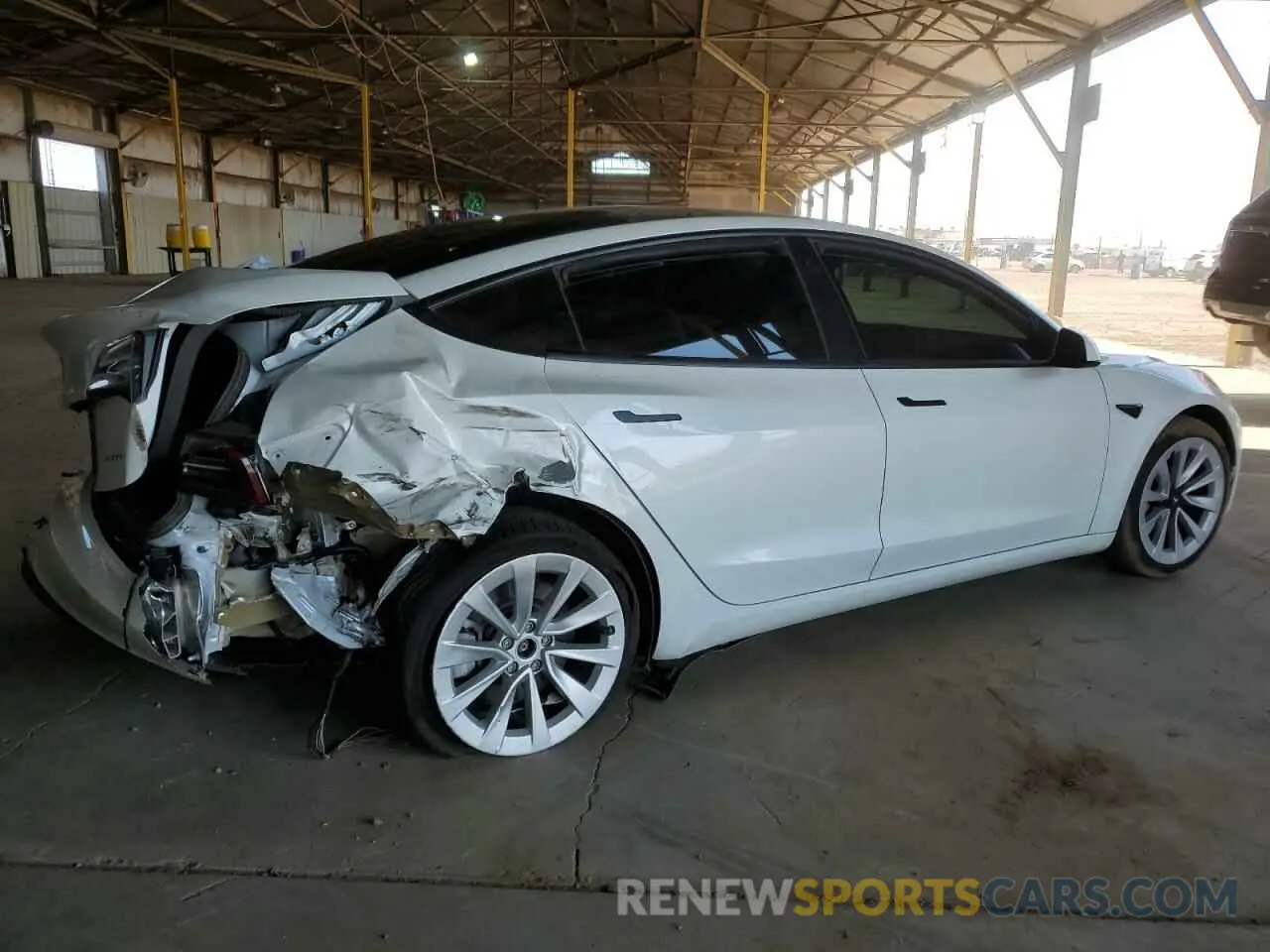3 fotografías del automóvil dañado 5YJ3E1EBXNF152097 TESLA MODEL 3 2022