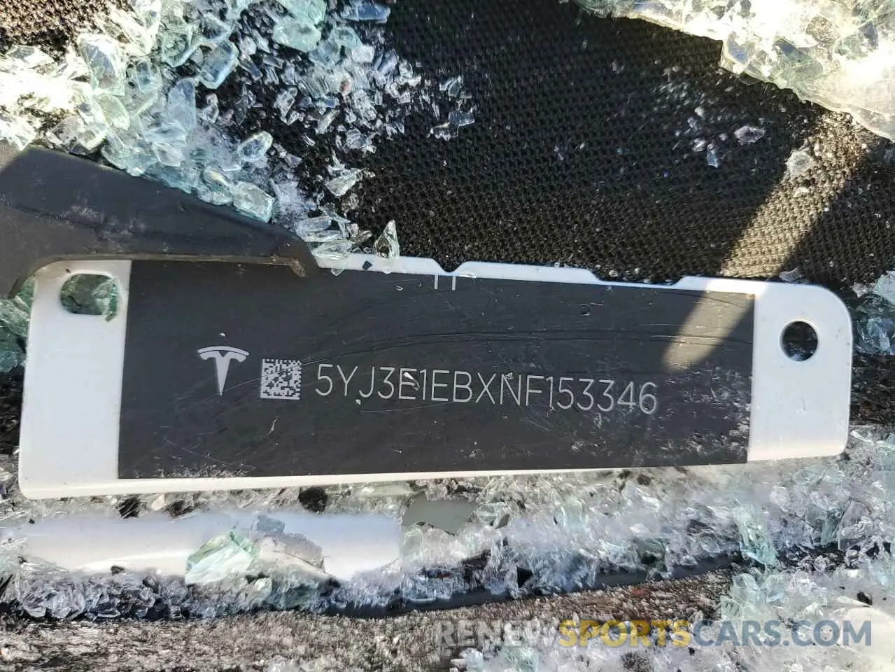 15 fotografías del automóvil dañado 5YJ3E1EBXNF153346 TESLA MODEL 3 2022