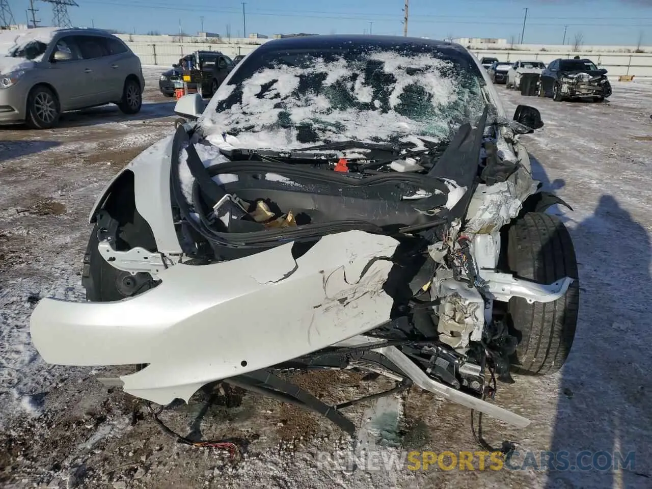 5 fotografías del automóvil dañado 5YJ3E1EBXNF153346 TESLA MODEL 3 2022