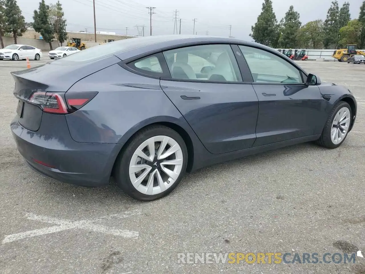3 fotografías del automóvil dañado 5YJ3E1EBXNF166128 TESLA MODEL 3 2022