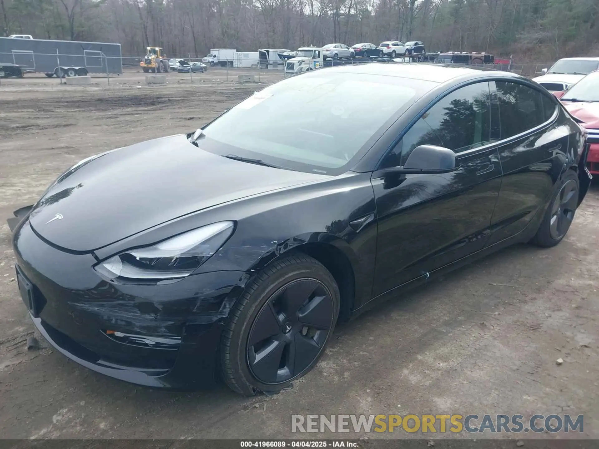2 fotografías del automóvil dañado 5YJ3E1EBXNF177128 TESLA MODEL 3 2022