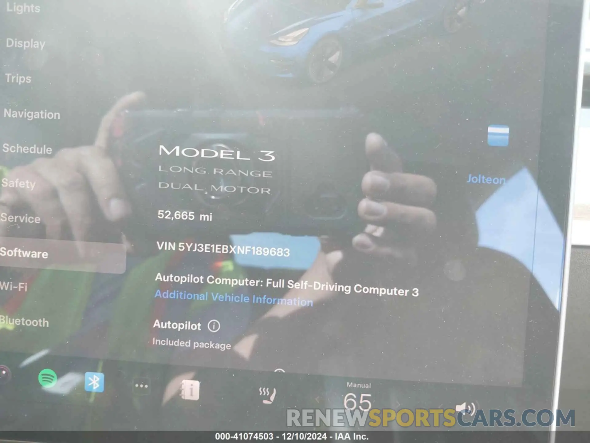 7 fotografías del automóvil dañado 5YJ3E1EBXNF189683 TESLA MODEL 3 2022