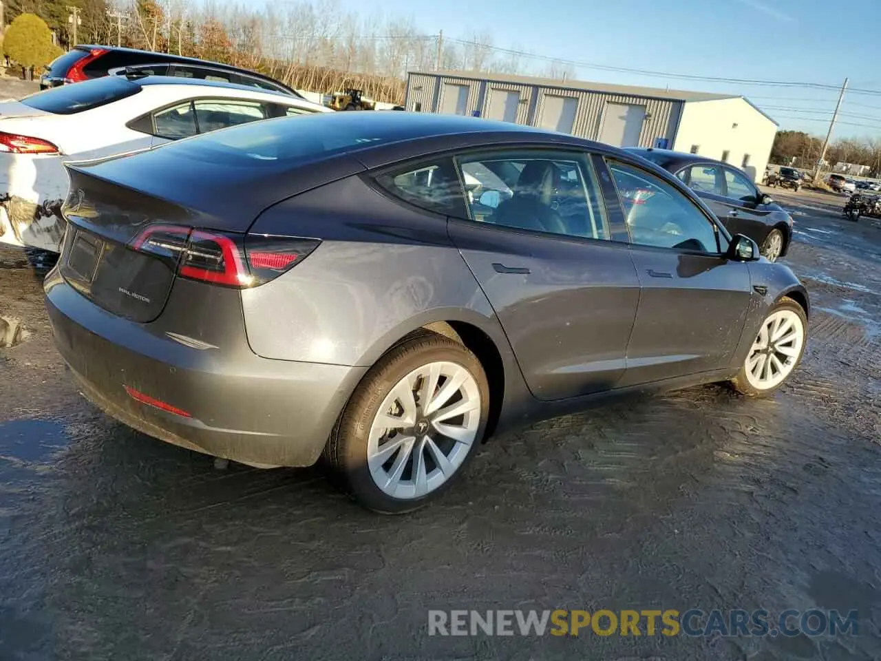 3 fotografías del automóvil dañado 5YJ3E1EBXNF201430 TESLA MODEL 3 2022