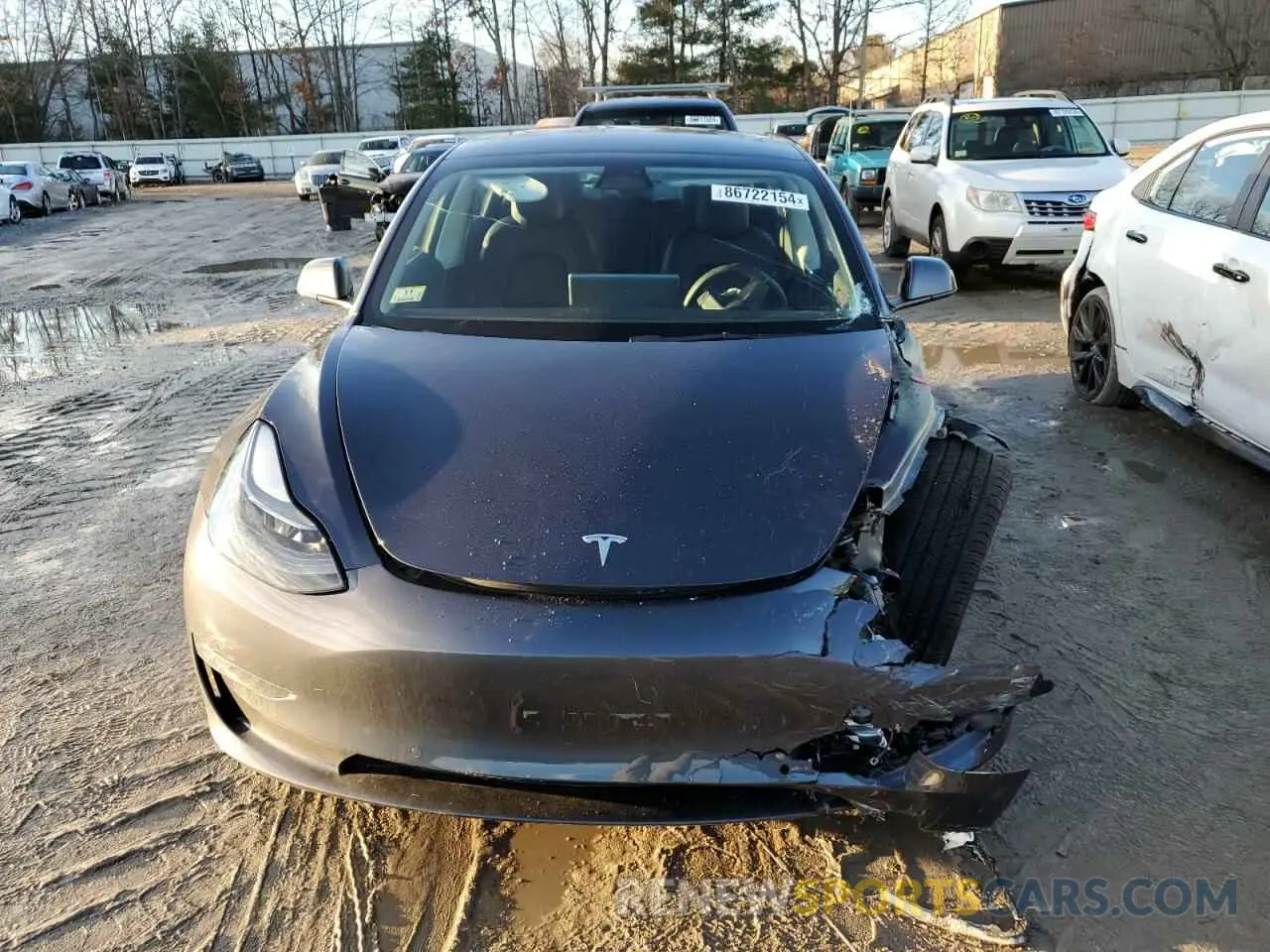 5 fotografías del automóvil dañado 5YJ3E1EBXNF201430 TESLA MODEL 3 2022