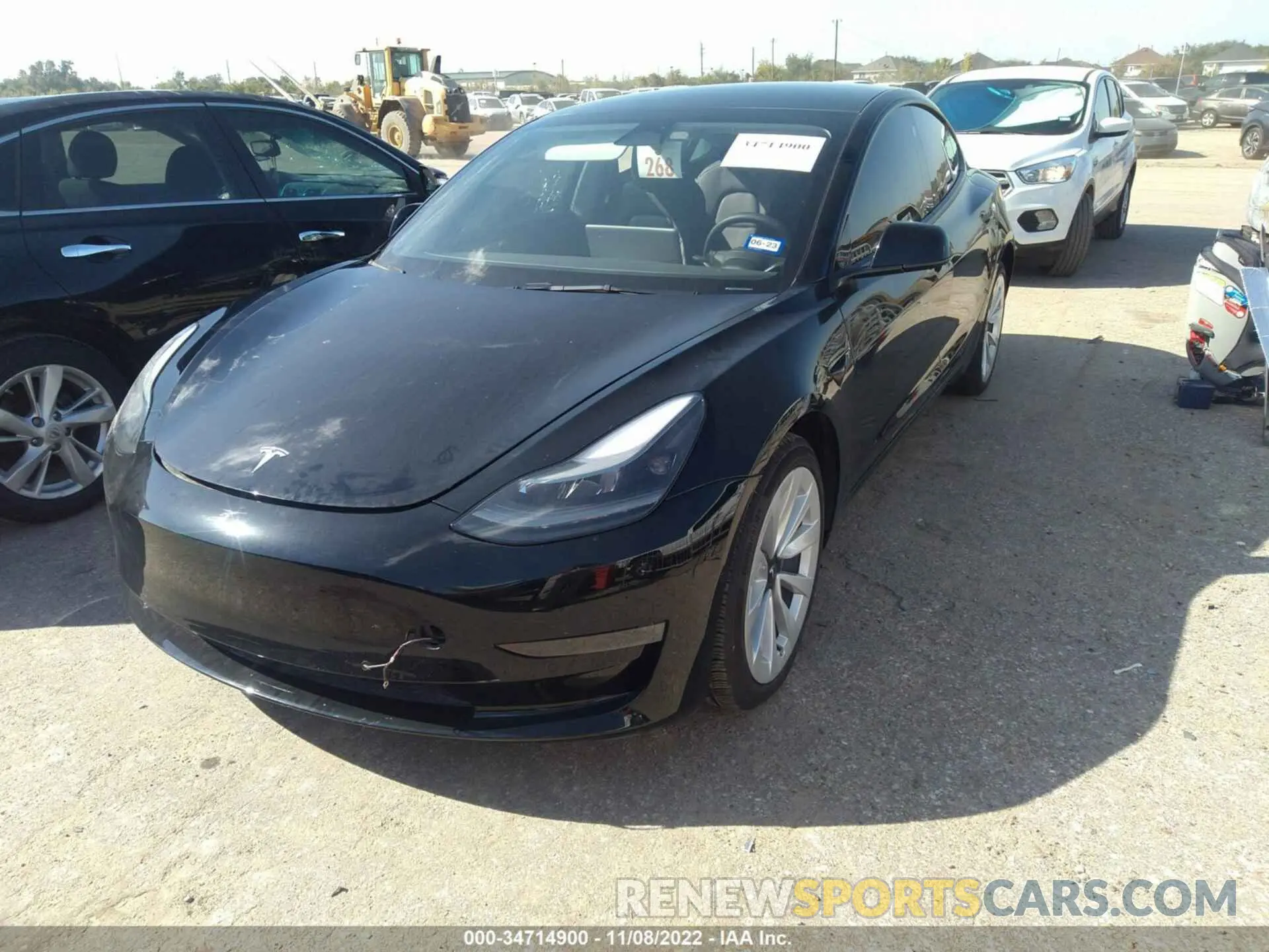 2 fotografías del automóvil dañado 5YJ3E1EBXNF248988 TESLA MODEL 3 2022