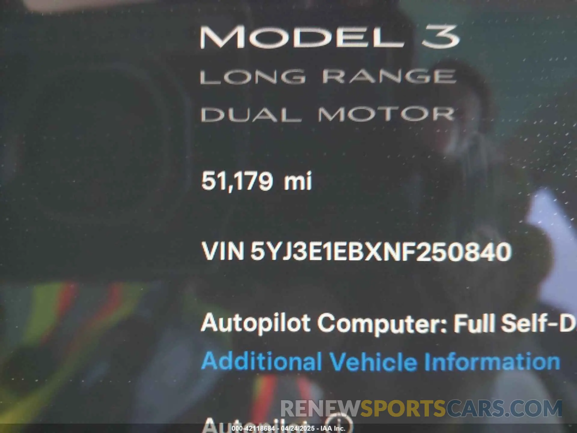 14 fotografías del automóvil dañado 5YJ3E1EBXNF250840 TESLA MODEL 3 2022