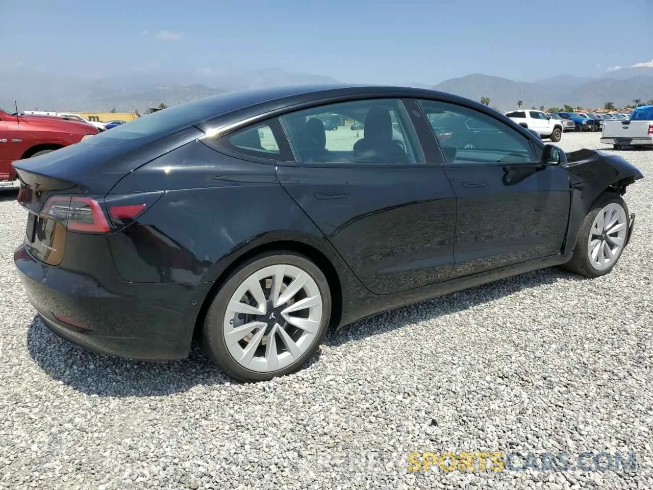 3 fotografías del automóvil dañado 5YJ3E1EBXNF254418 TESLA MODEL 3 2022