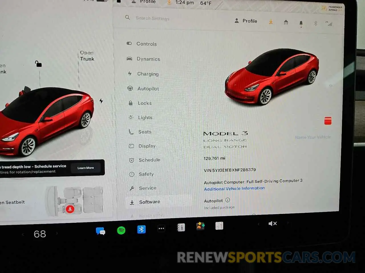 9 fotografías del automóvil dañado 5YJ3E1EBXNF286379 TESLA MODEL 3 2022