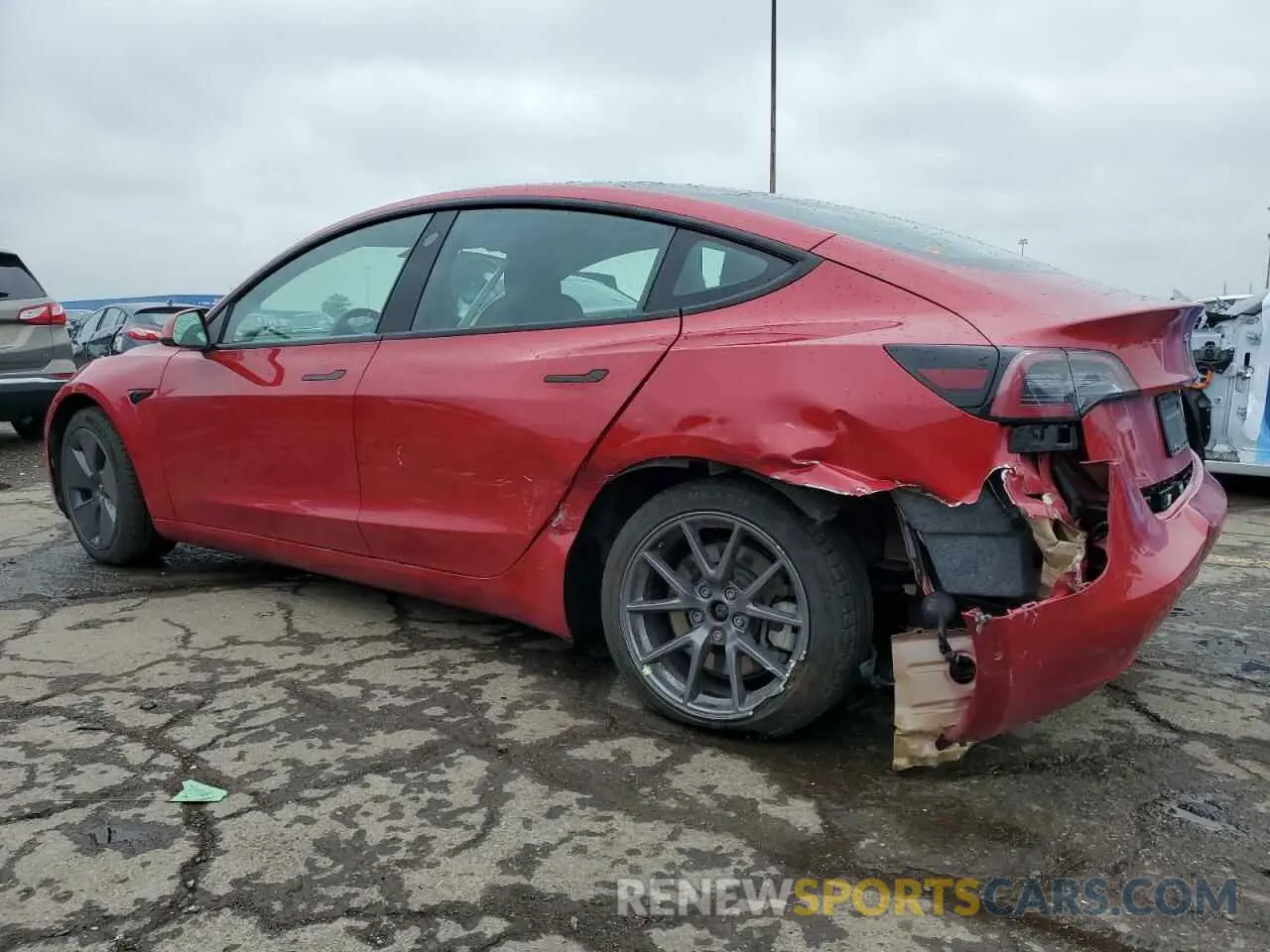 2 fotografías del automóvil dañado 5YJ3E1EBXNF289279 TESLA MODEL 3 2022