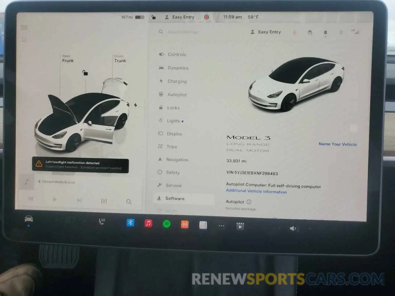 9 fotografías del automóvil dañado 5YJ3E1EBXNF298483 TESLA MODEL 3 2022