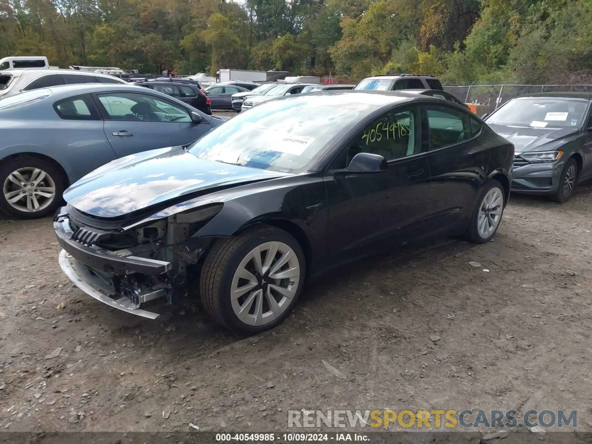 2 fotografías del automóvil dañado 5YJ3E1EBXNF304878 TESLA MODEL 3 2022