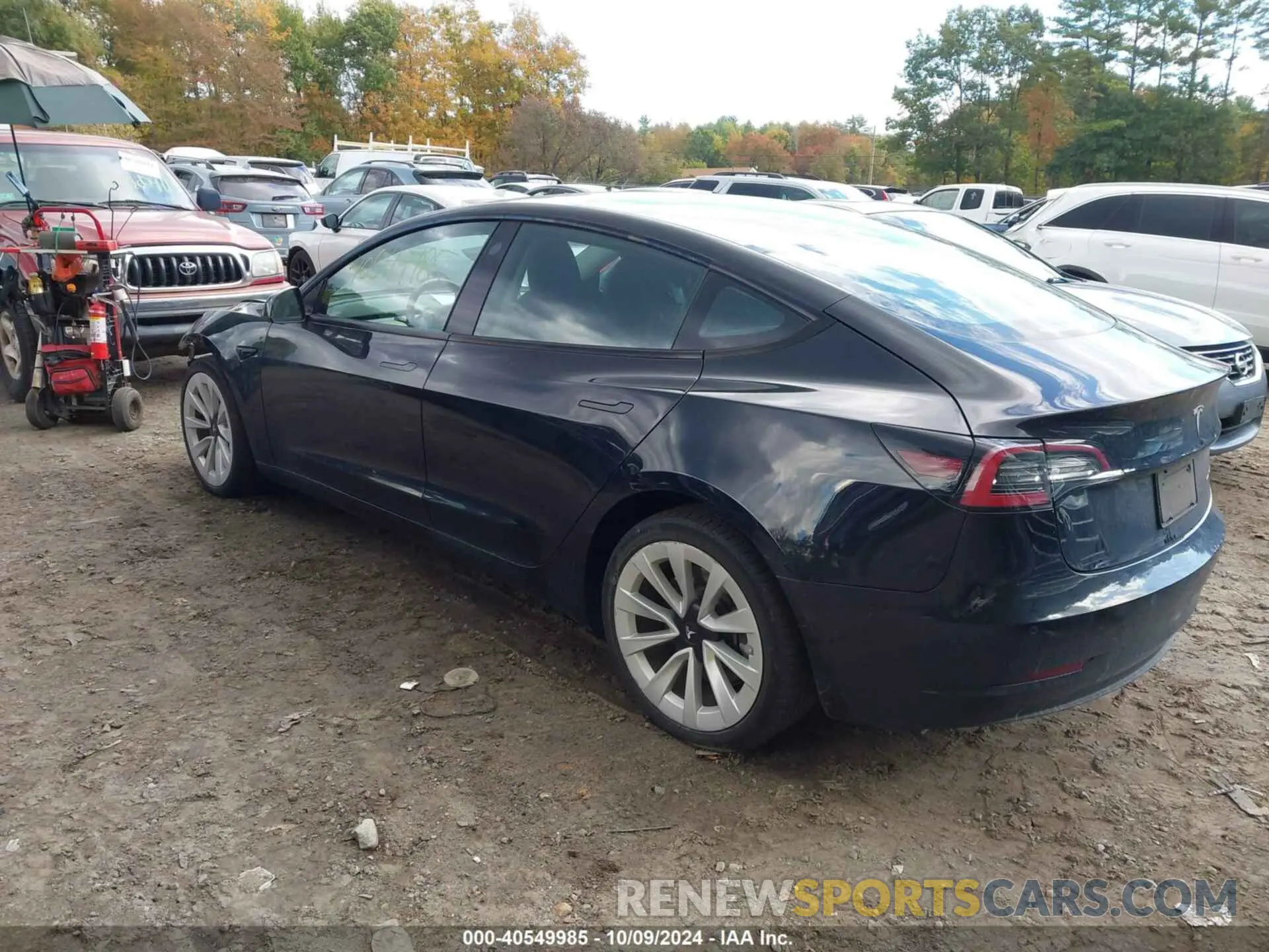 3 fotografías del automóvil dañado 5YJ3E1EBXNF304878 TESLA MODEL 3 2022
