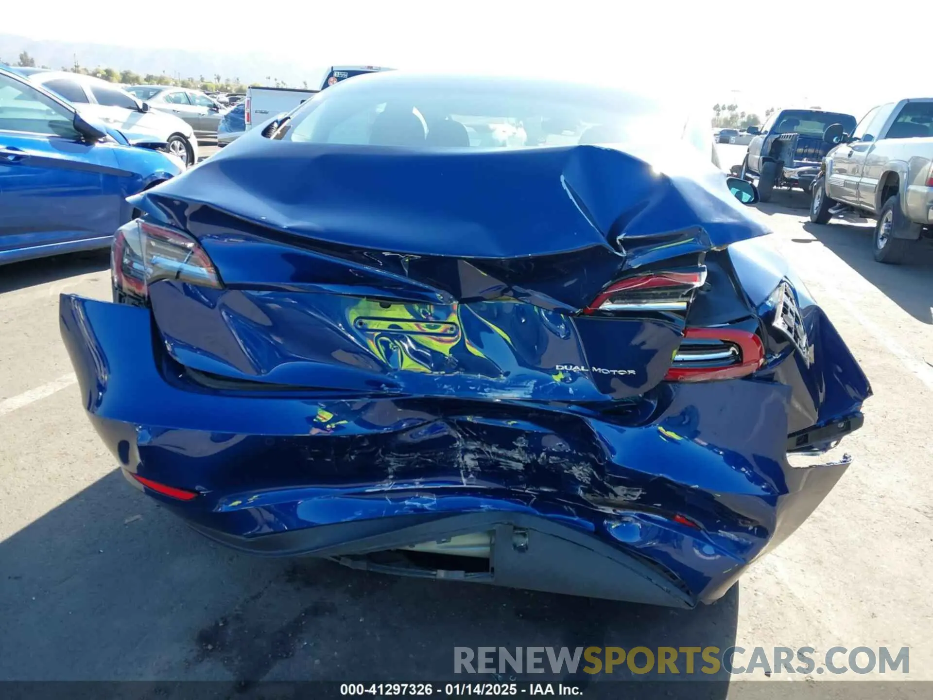 6 fotografías del automóvil dañado 5YJ3E1EBXNF317114 TESLA MODEL 3 2022