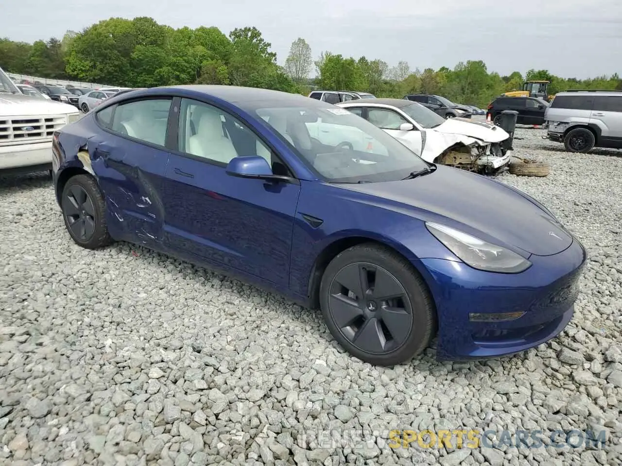 4 fotografías del automóvil dañado 5YJ3E1EBXNF327514 TESLA MODEL 3 2022