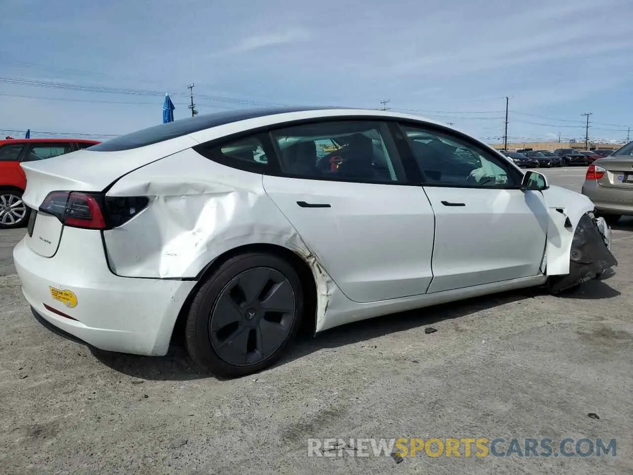 3 fotografías del automóvil dañado 5YJ3E1EBXNF330719 TESLA MODEL 3 2022