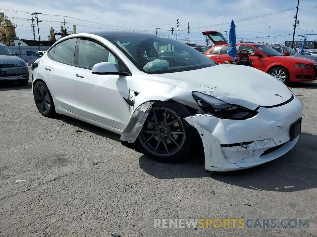 4 fotografías del automóvil dañado 5YJ3E1EBXNF330719 TESLA MODEL 3 2022