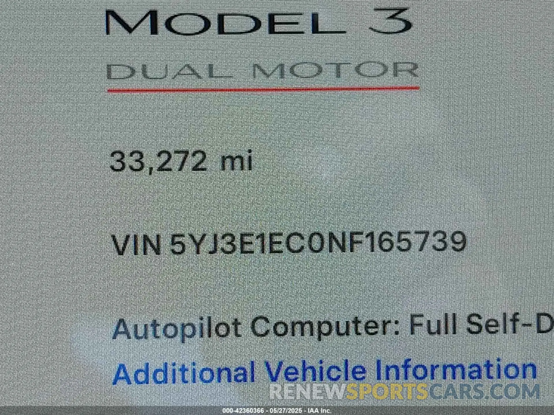 14 fotografías del automóvil dañado 5YJ3E1EC0NF165739 TESLA MODEL 3 2022