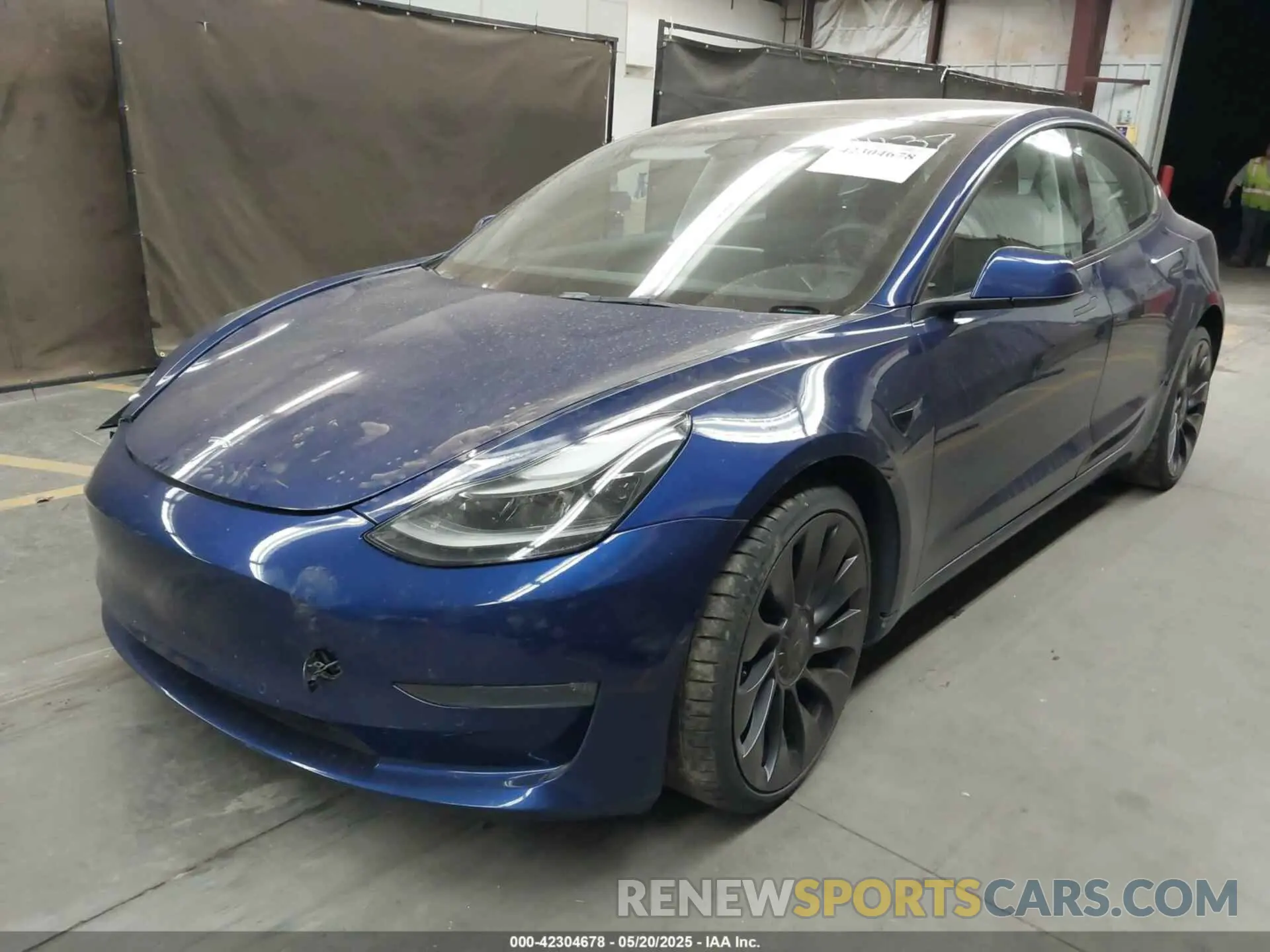 2 fotografías del automóvil dañado 5YJ3E1EC1NF104786 TESLA MODEL 3 2022