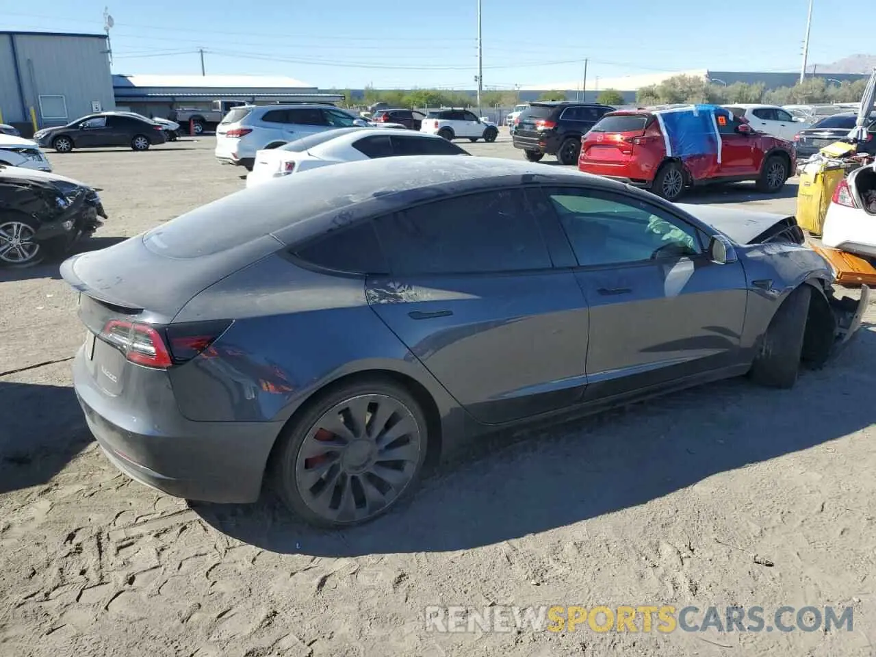 3 fotografías del automóvil dañado 5YJ3E1EC1NF154359 TESLA MODEL 3 2022
