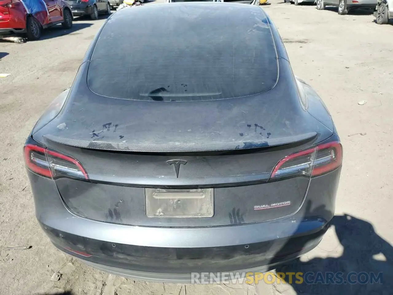6 fotografías del automóvil dañado 5YJ3E1EC1NF154359 TESLA MODEL 3 2022