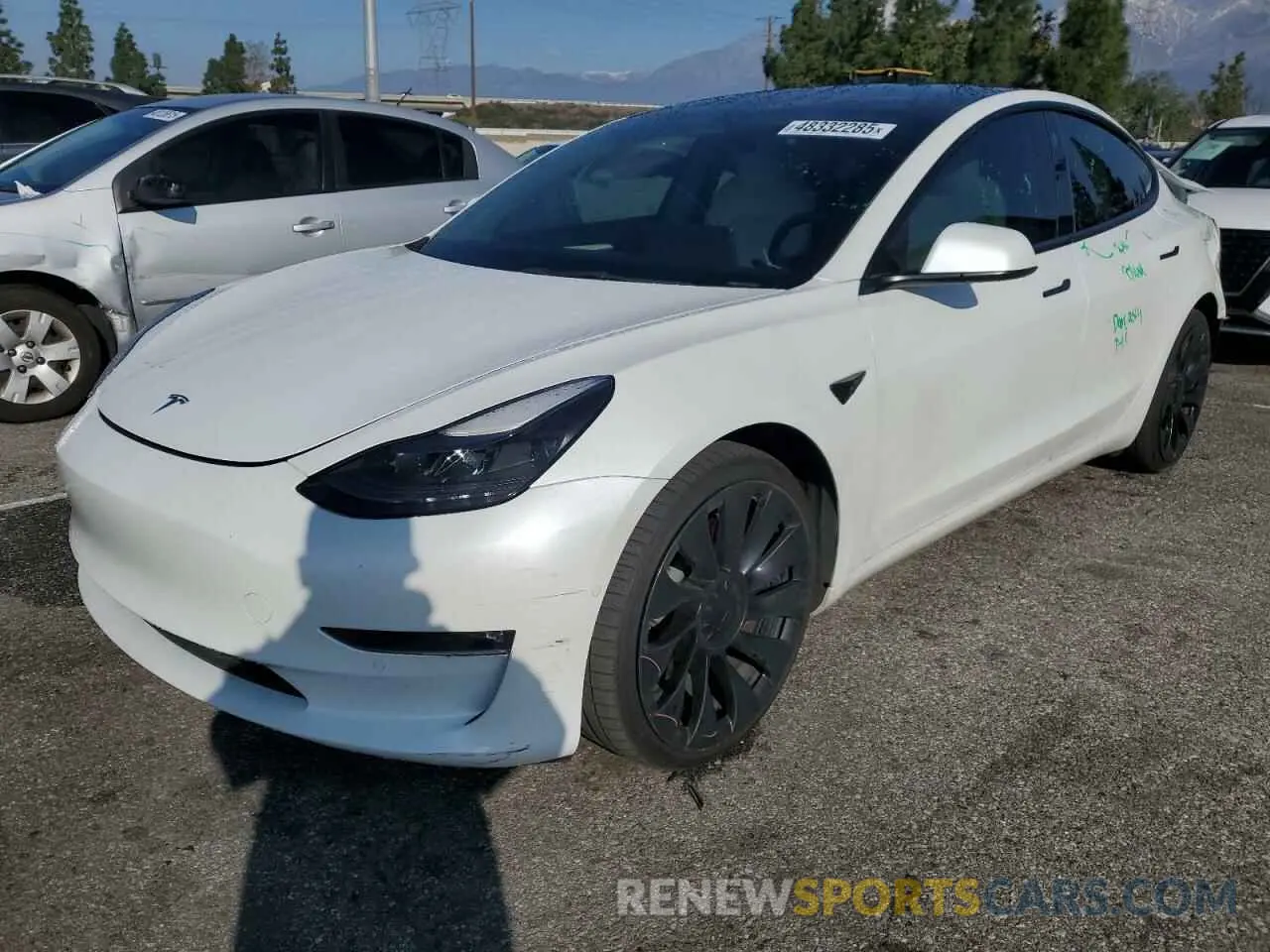 1 fotografías del automóvil dañado 5YJ3E1EC1NF180850 TESLA MODEL 3 2022