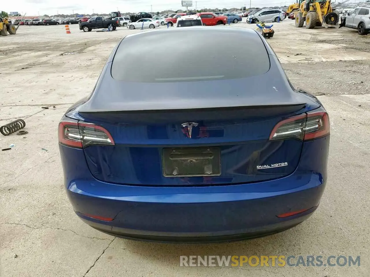 6 fotografías del automóvil dañado 5YJ3E1EC1NF254025 TESLA MODEL 3 2022